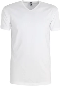 Alan Red oklahoma 2pack v neck tee s/s white