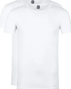 Alan Red ottawa 2pack o neck tee s/s white