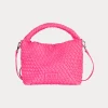 Alix the Label Braided faux leather bag neon pink 2502060102-331