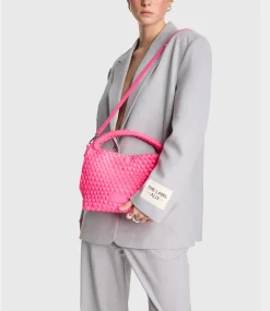 Alix the Label Braided faux leather bag neon pink 2502060102-331