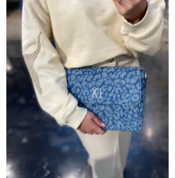 Alix the Label Denim leopard bag denim blue 2403005514-200