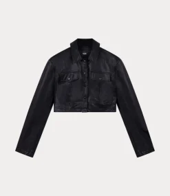 Alix the Label Faux leather blouse black 2412405941-999