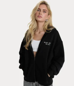 Alix the Label Hooded cardigan black 2412787952-999