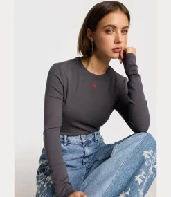 Alix the Label Modal longsleeve top dark grey 2502848071-910