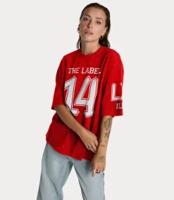 Alix the Label Sporty studs tee bright red 2410869807-504