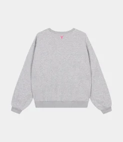 Alix the Label Stripe tape sweater soft grey melange 2502837097-880