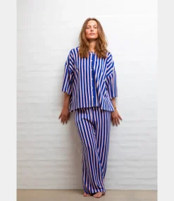 Bongusta Naram shirt dazzling blue rose BON89-BLUE