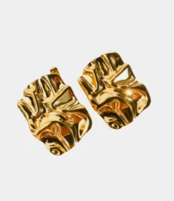 Bonnie Studios Broken Square Earring Gold BS776-Gold