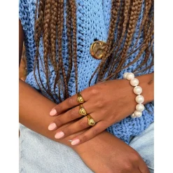 Bonnie Studios Fred big bracelet white BS530-white