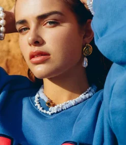 Bonnie Studios Pearl Ocean Earring Gold BS773-Gold