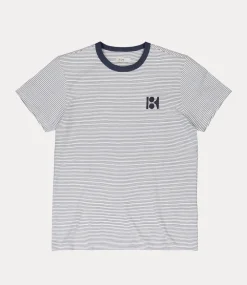 Butcher of Blue archie stripe tee china grey M2412059-950