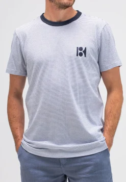 Butcher of Blue archie stripe tee china grey M2412059-950