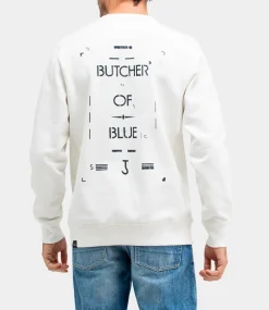 Butcher of Blue Army Stencil Crew Titan White M2513004-112