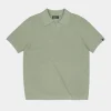 Butcher of Blue Boucle Knit Polo Jade Green M2516018-792
