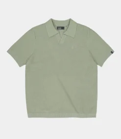 Butcher of Blue Boucle Knit Polo Jade Green M2516018-792