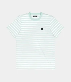 Butcher of Blue Classic stripe tee Gulf Green M2212079-838