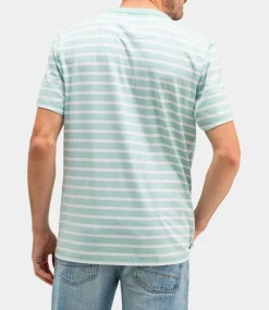 Butcher of Blue Classic stripe tee Gulf Green M2212079-838