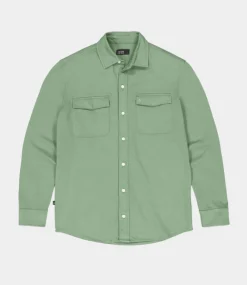 Butcher of Blue Finn Pocket Jersey Overshirt Jade Green M2514021-792
