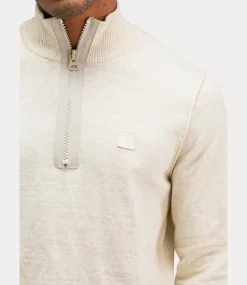 Butcher of Blue Lt Clifden Half Zip Beige Grey M2426030-618