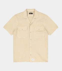 Butcher of Blue Mikey Work Shirt SS Stone Beige M2514024-632