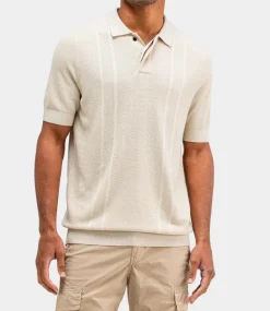 Butcher of Blue Ripley Knit Polo Beige Grey M2516017-618