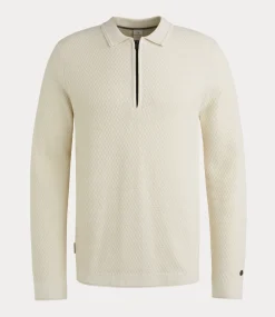 Cast Iron Polo l/s cotton modal almond milk CPS2502820-7165