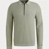 Cast Iron Polo l/s cotton modal seagrass CPS2502820-6169