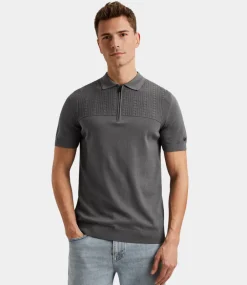 Cast Iron Polo s/s cotton modal granite gray CPSS2504885-9133
