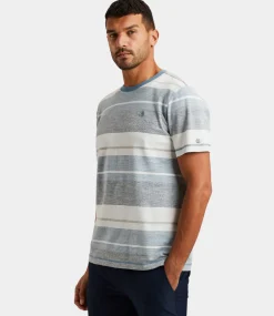 Cast Iron R neck regular fit popcorn s/s provincial blue CTSS2503567-5134