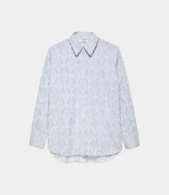 Catwalk Junkie Fringe textured blouse Blue 2502013605-300