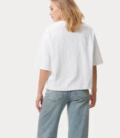 Catwalk Junkie Loose fit tee strass off white 2402040211-201