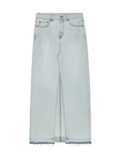 Catwalk Junkie Maxi denim skirt washed blue 2302044203-676