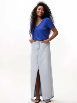 Catwalk Junkie Maxi denim skirt washed blue 2302044203-676