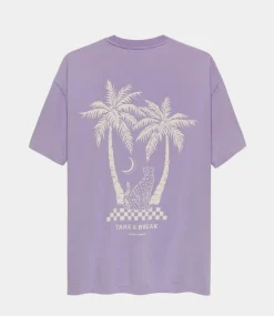 Catwalk Junkie Oversized graphic Tshirt Purple Sky 2502020220-622