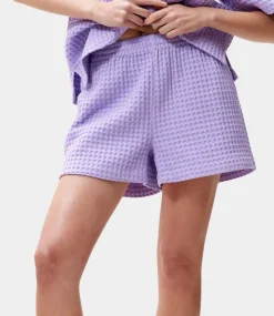 Catwalk Junkie Pull on textured shorts Purple Sky 2502023810-622