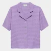 Catwalk Junkie Resort textured blouse Purple Sky 2502021614-622