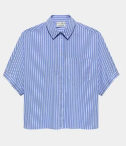 Catwalk Junkie Short sleeve blouse with graphic Blue 2502021603-300