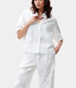 Catwalk Junkie Textured blouse Off White 2502021613-201