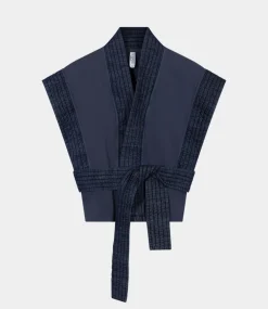 10Days Padded kimono gilet yale blue 20-504-5201-1202