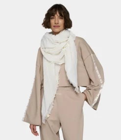 10Days Scarf cotton crepe ecru 20-901-5202-1002