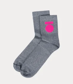 10Days Short socks medal lurex silver 20-937-5201-1015