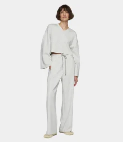 10Days Soft wide leg jogger white grey melee 20-013-5202-4024