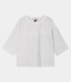 10Days Sweater logo white melee 20-801-5202-4029