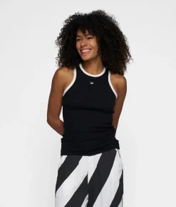 10Days Tank top rib contrast black 20-468-5201-1012