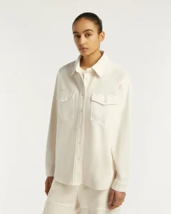 Denham chiyo overshirt ct ecru 02-25-02-40-050