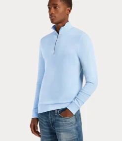 Denham Roger half zip cmj cashmere blue 01-25-02-52-293