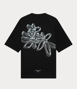 Filling Pieces Chrome flower tee black 7449982-1861