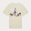 Filling Pieces Dog walker tee antique white