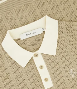 Filling Pieces Knitted polo white pepper 8071366-9976