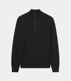 Foret Delta rib half zip black F4840-BLACK